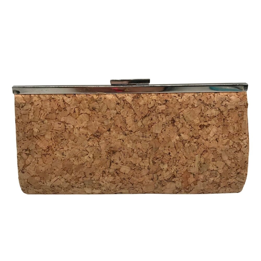 Unbranded Light Brown Corkscrew Clutch